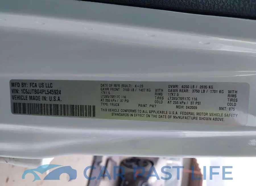 1C6JJTBG4PL545924# 9