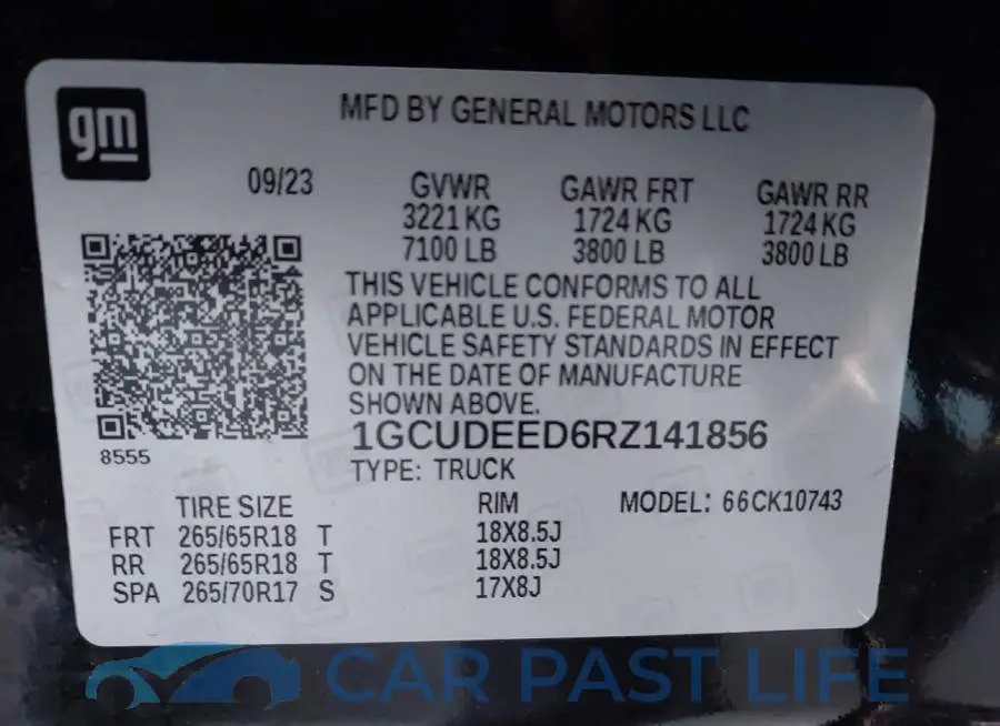 1GCUDEED6RZ141856# 9