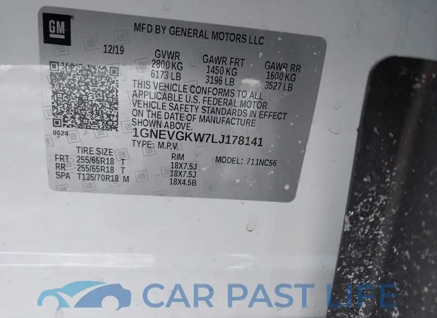1GNEVGKW7LJ178141# 9