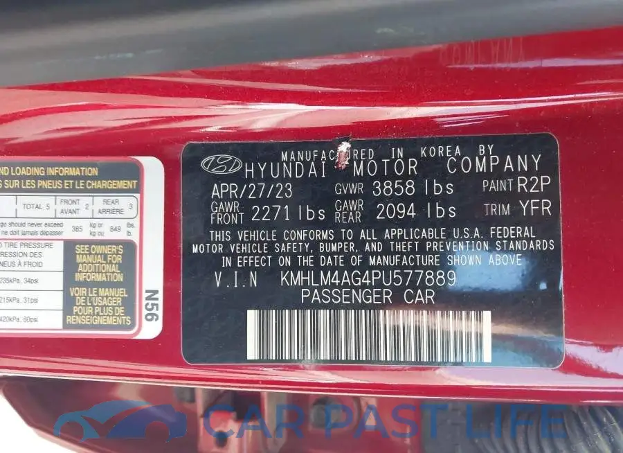 KMHLM4AG4PU577889# 9