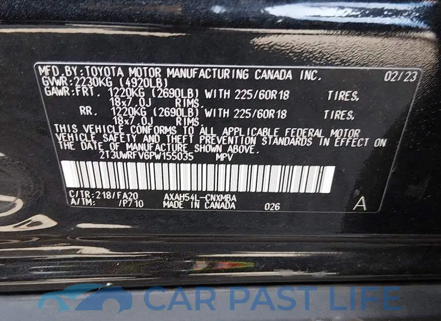 2T3UWRFV6PW155035# 9