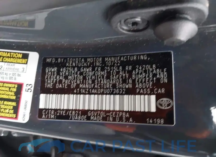 4T1KZ1AK0PU073632# 9