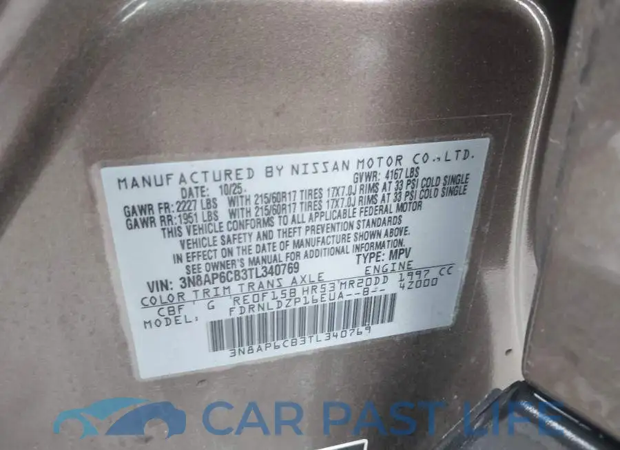3N8AP6CB3TL340769# 9