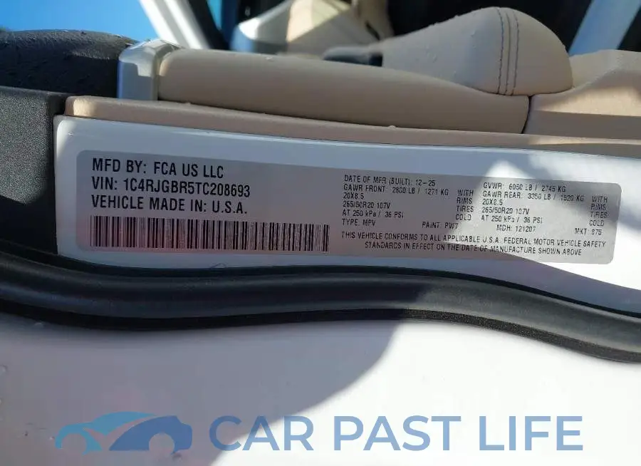 1C4RJGBR5TC208693# 9