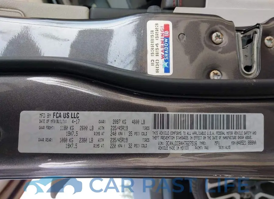 3C4NJDCB4HT627516# 9