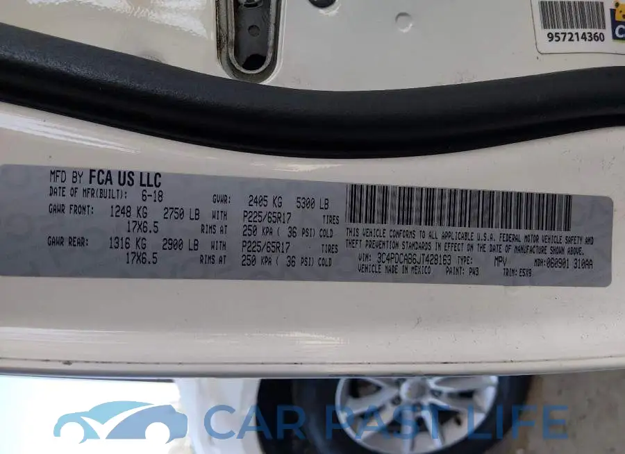 3C4PDCAB6JT428163# 9