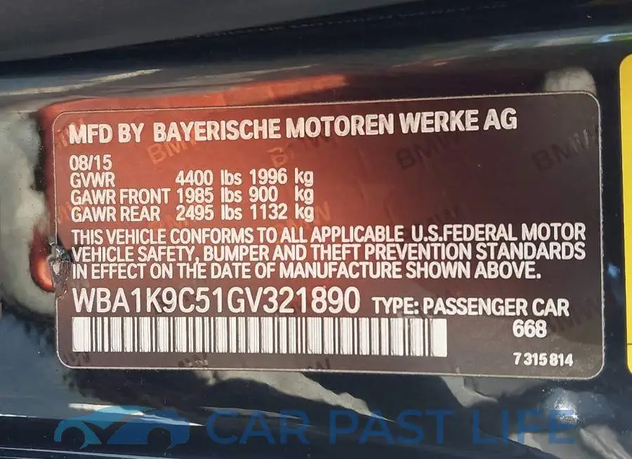 WBA1K9C51GV321890# 9