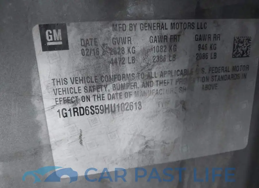 1G1RD6S59HU102613# 9