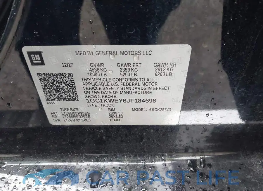 1GC1KWEY6JF184696# 9