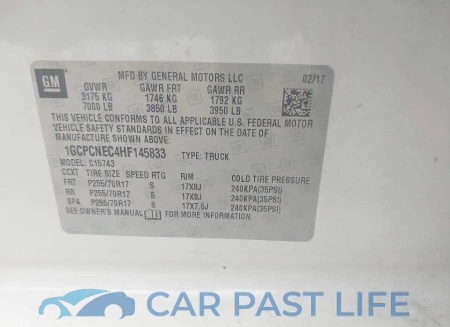 1GCPCNEC4HF145833# 9