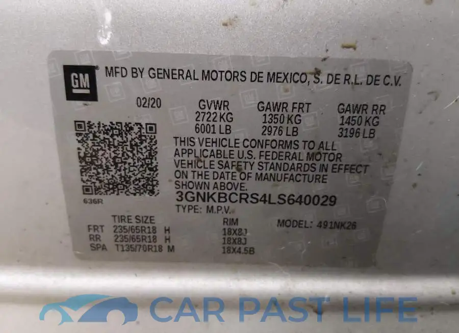 3GNKBCRS4LS640029# 9