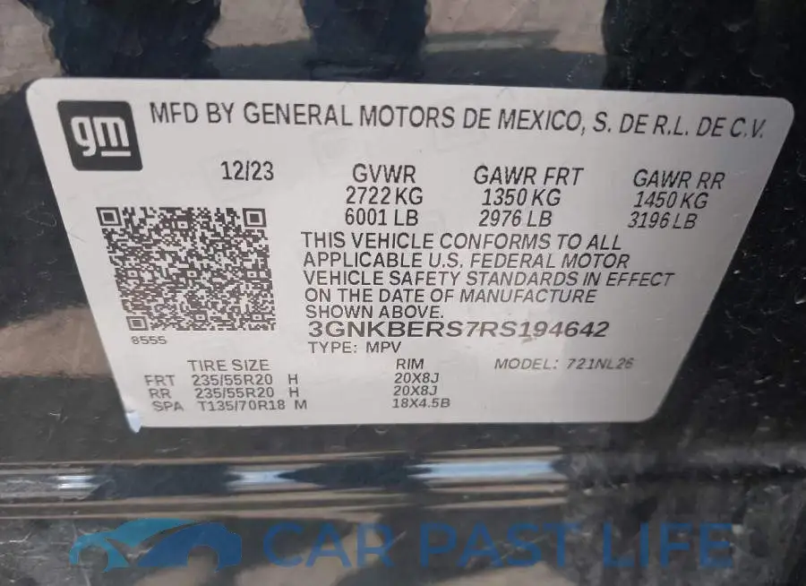 3GNKBERS7RS194642# 9