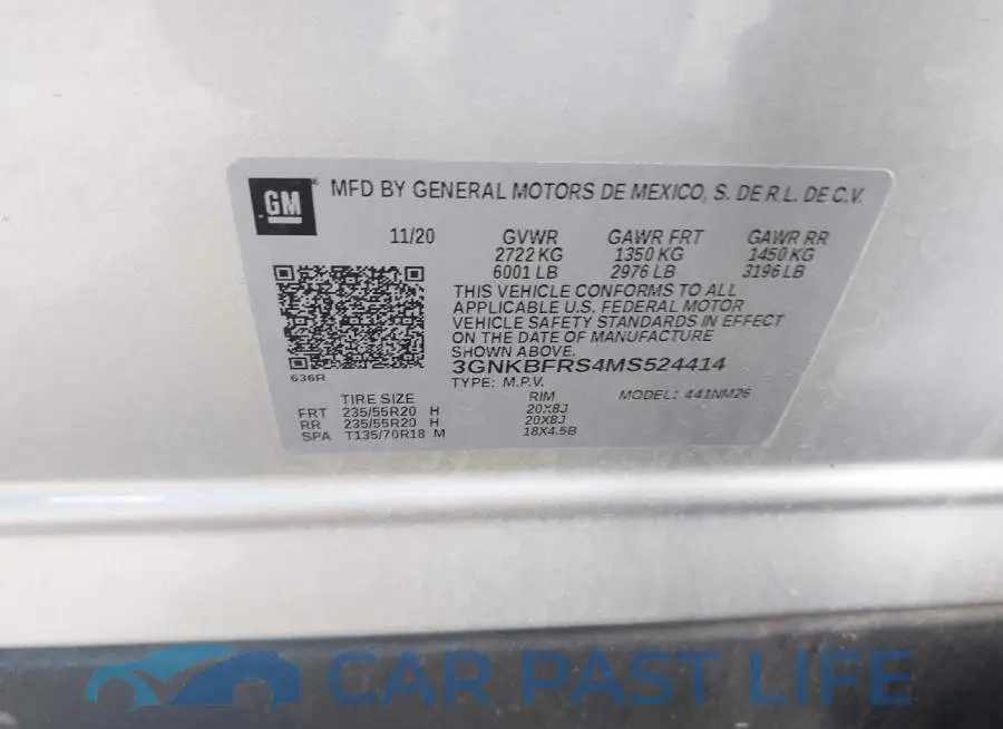 3GNKBFRS4MS524414# 9