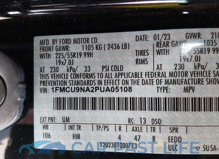 1FMCU9NA2PUA05108# 9