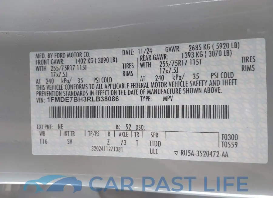 1FMDE7BH3RLB38086# 9