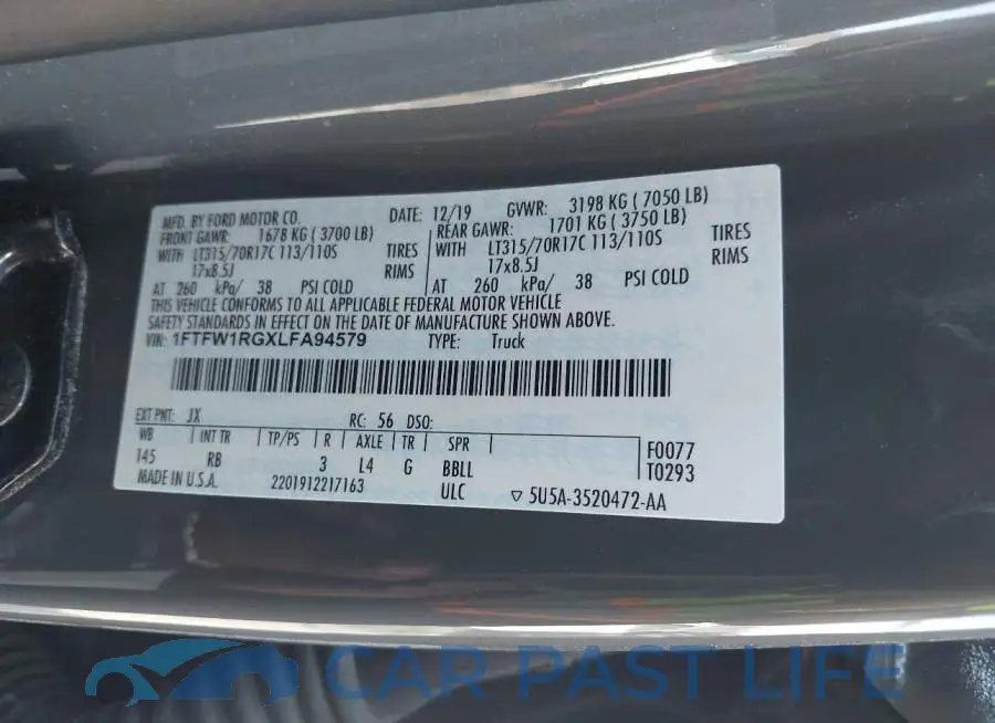 1FTFW1RGXLFA94579# 9