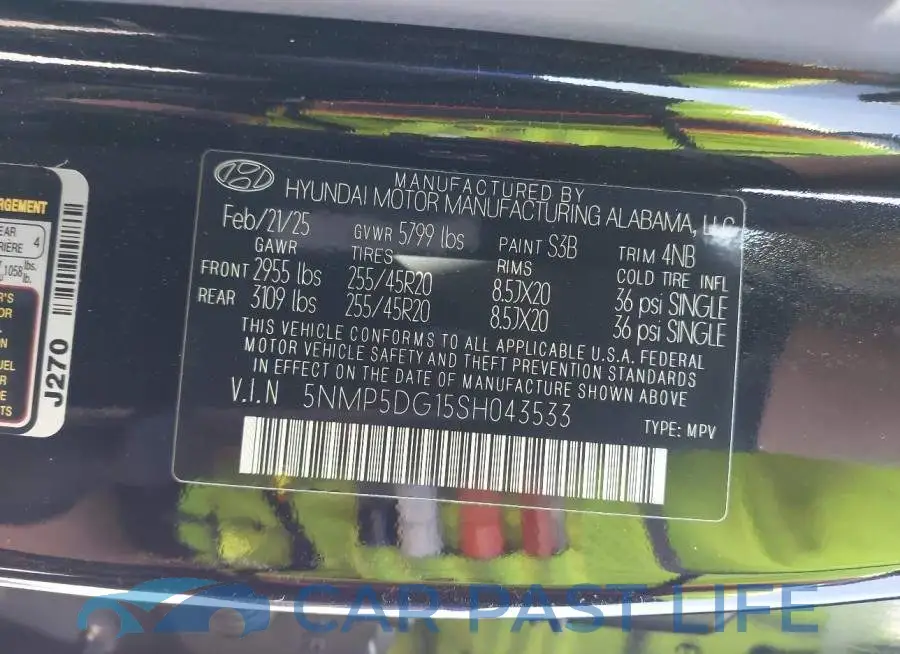 5NMP5DG15SH043533# 9