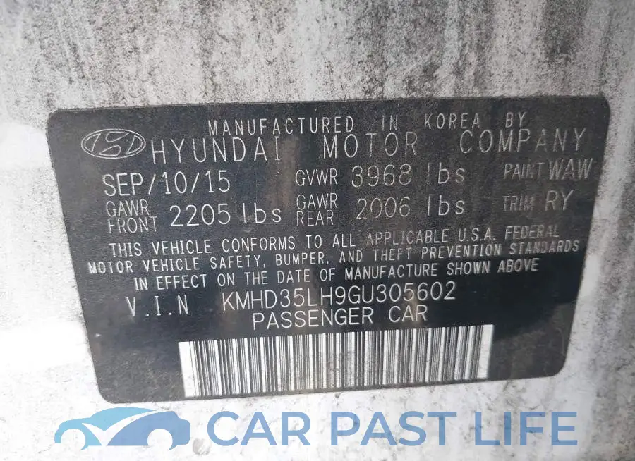 KMHD35LH9GU305602# 9