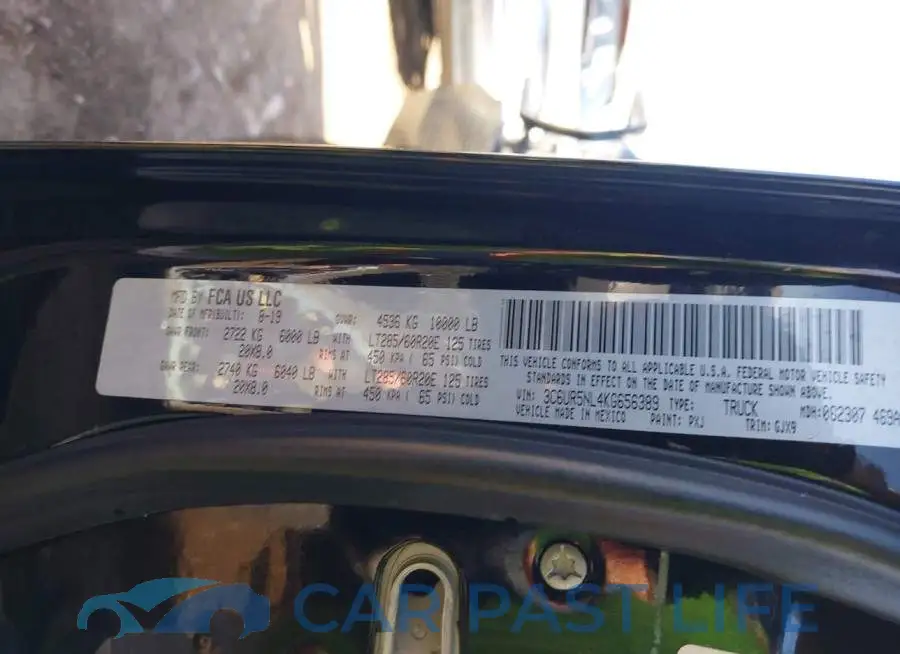 3C6UR5NL4KG656389# 9