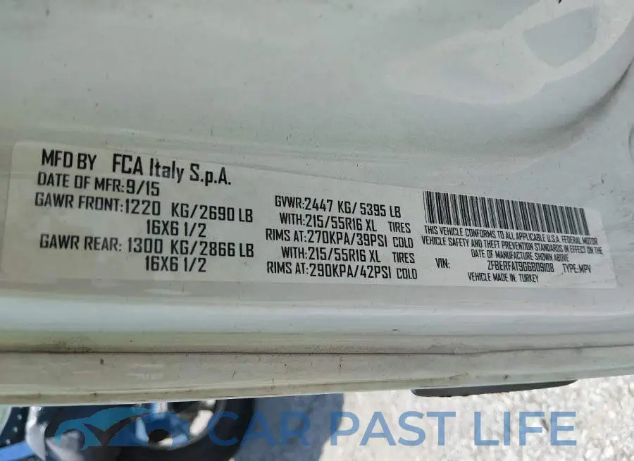 ZFBERFAT9G6B09108# 9