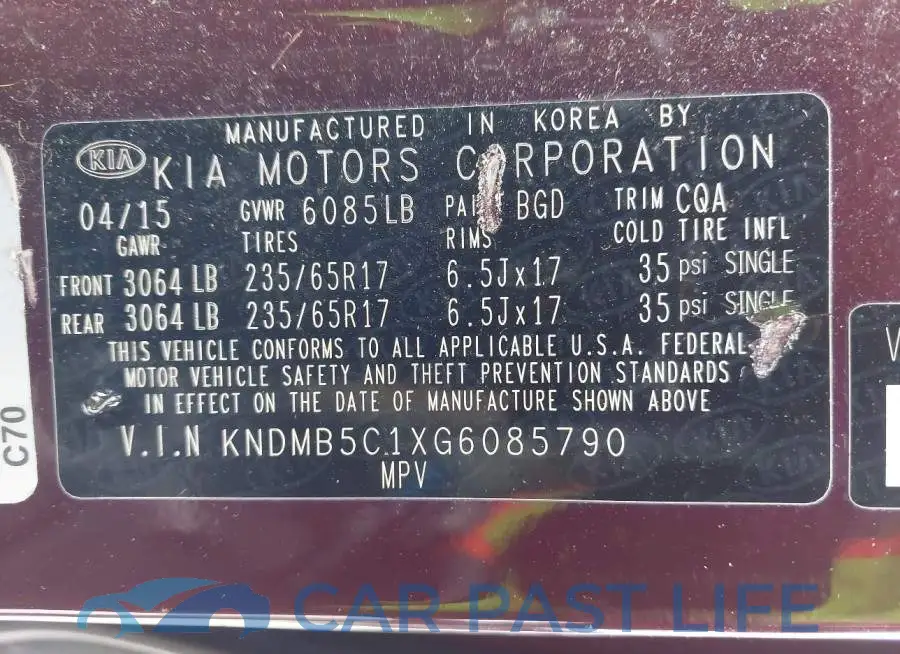 KNDMB5C1XG6085790# 9