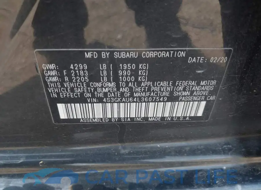 4S3GKAU64L3607549# 9
