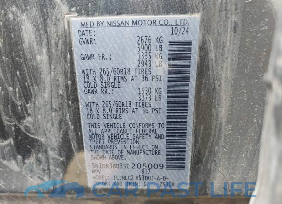 5N1DR3BD3SC205009# 9