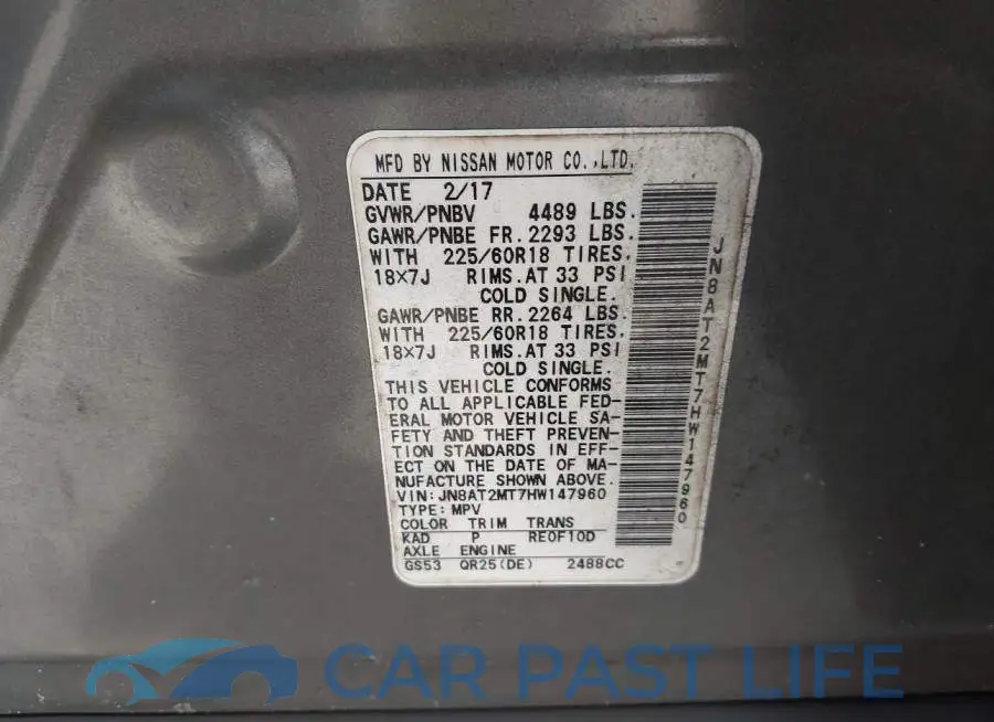 JN8AT2MT7HW147960# 9