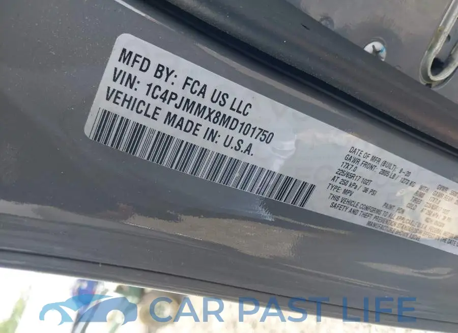 1C4PJMMX8MD101750# 9