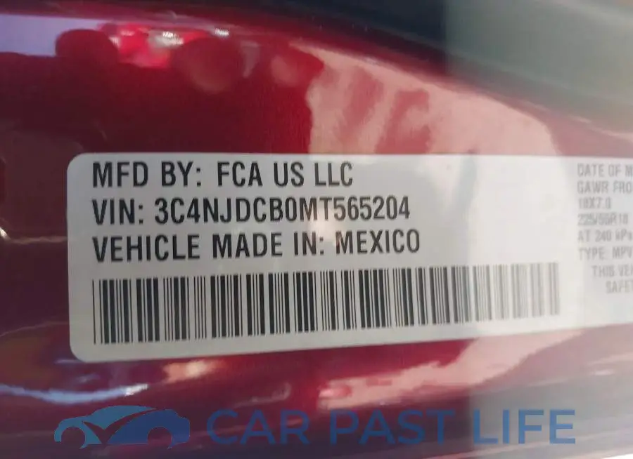 3C4NJDCB0MT565204# 9