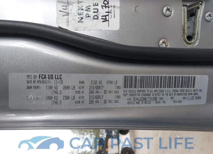 3C4NJDDB8LT151598# 9