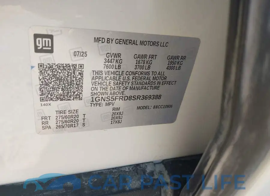 1GNS5FRD8SR369388# 9