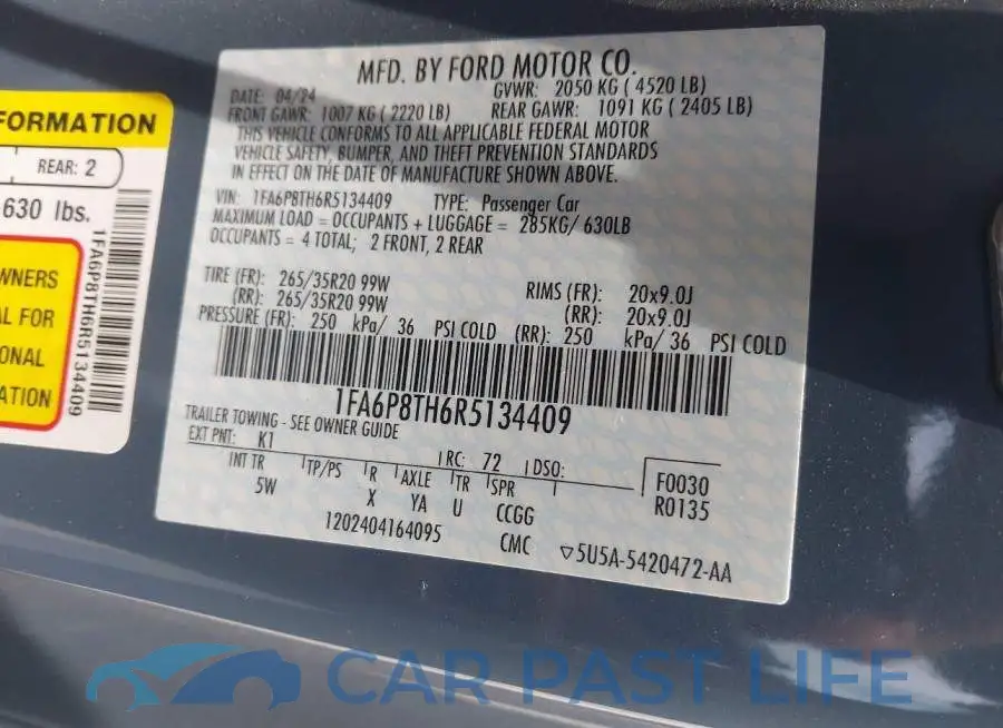1FA6P8TH6R5134409# 9