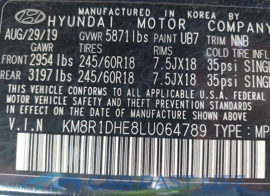 KM8R1DHE8LU064789# 9