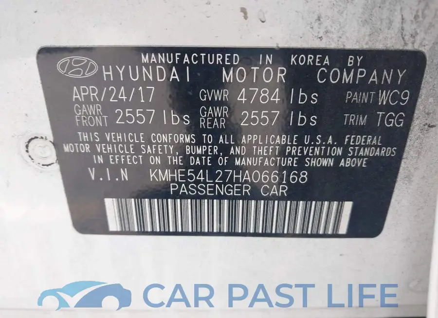 KMHE54L27HA066168# 9