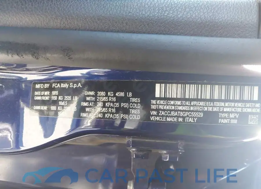 ZACCJBAT8GPC55529# 9