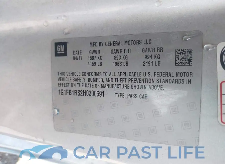 1G1FB1RS2H0200591# 9