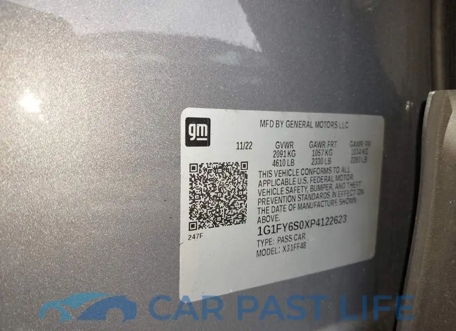 1G1FY6S0XP4122623# 9