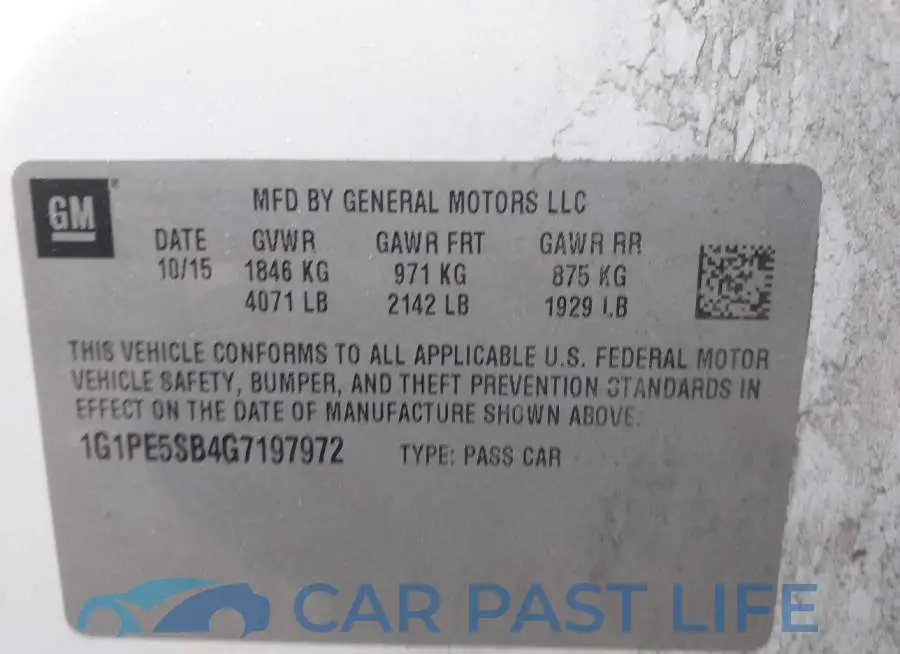 1G1PE5SB4G7197972# 9