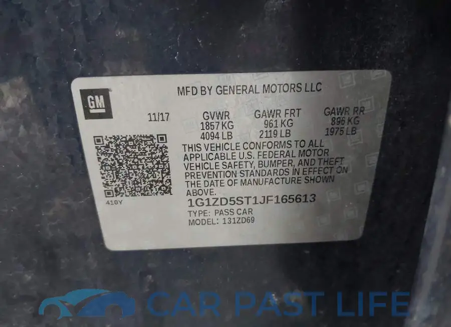 1G1ZD5ST1JF165613# 9