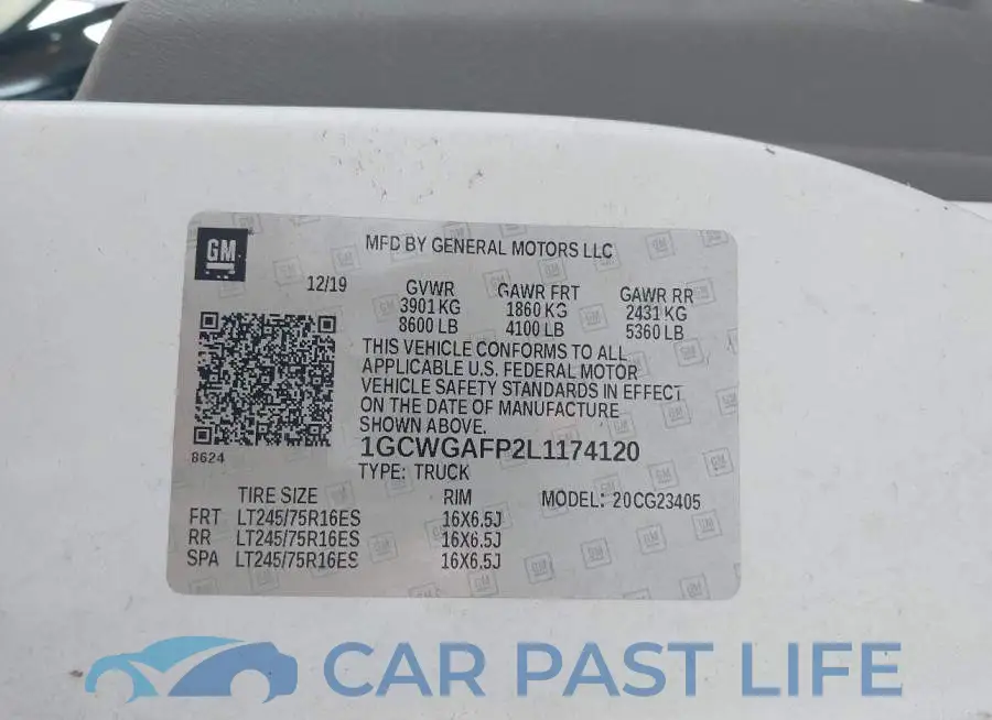 1GCWGAFP2L1174120# 4