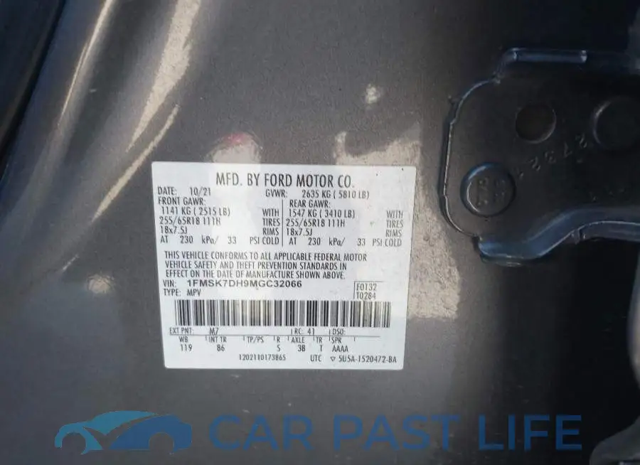 1FMSK7DH9MGC32066# 9