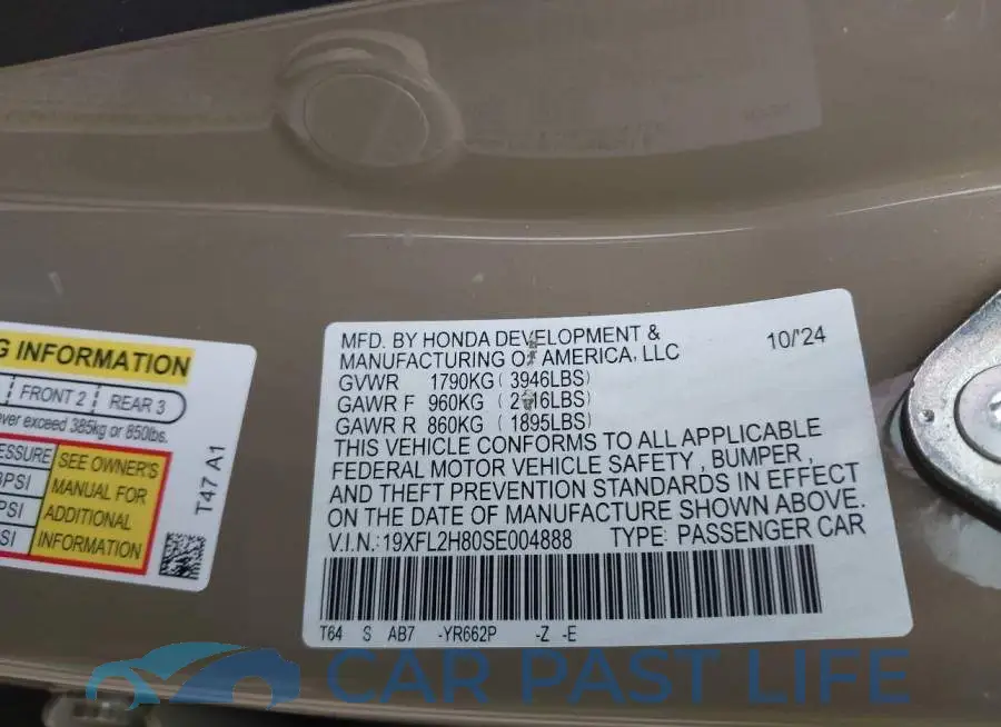 19XFL2H80SE004888# 9