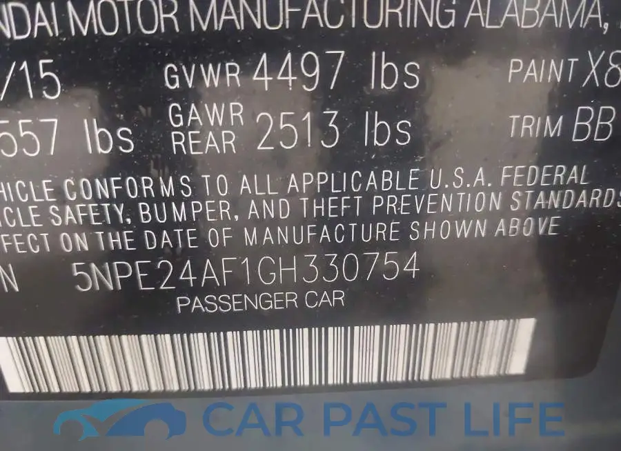 5NPE24AF1GH330754# 9