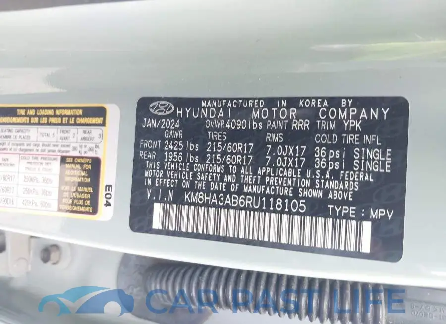 KM8HA3AB6RU118105# 9
