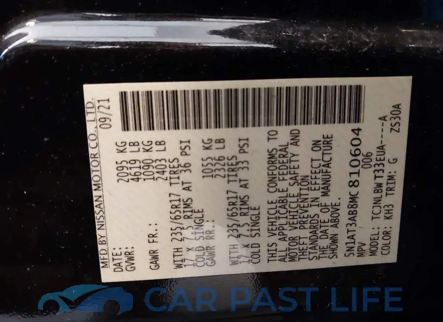 5N1AT3AB8MC810604# 9