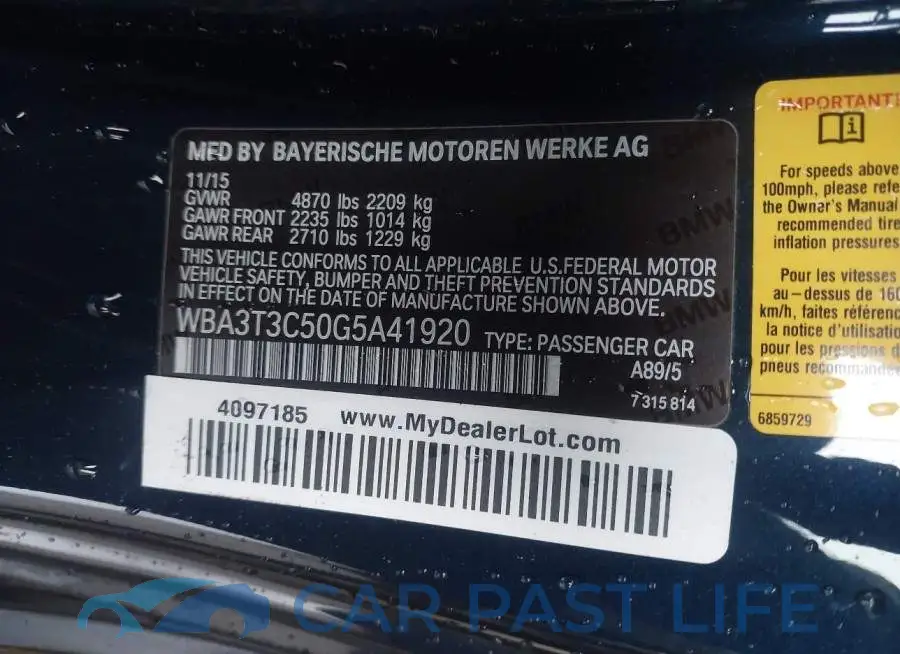 WBA3T3C50G5A41920# 9