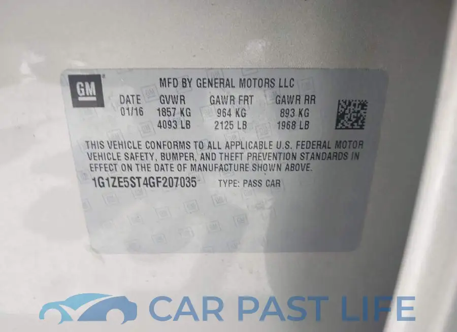 1G1ZE5ST4GF207035# 9