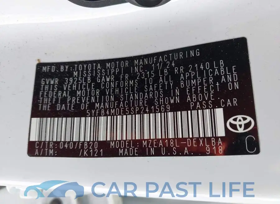 5YFB4MDE5SP241569# 9