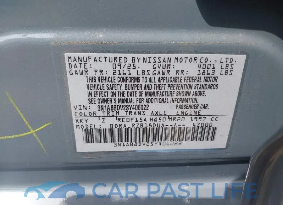 3N1AB8DV2SY406022# 9